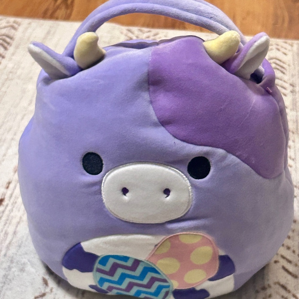 Purple Plush Cow Toy